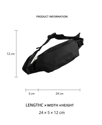 Luxury Men's Waterproof Waist Bag - Fashion Portable PU Leather Chest Bag