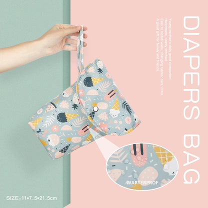 Baby Diaper Bag Organizer - Reusable Waterproof Wet/Dry Cloth Bag