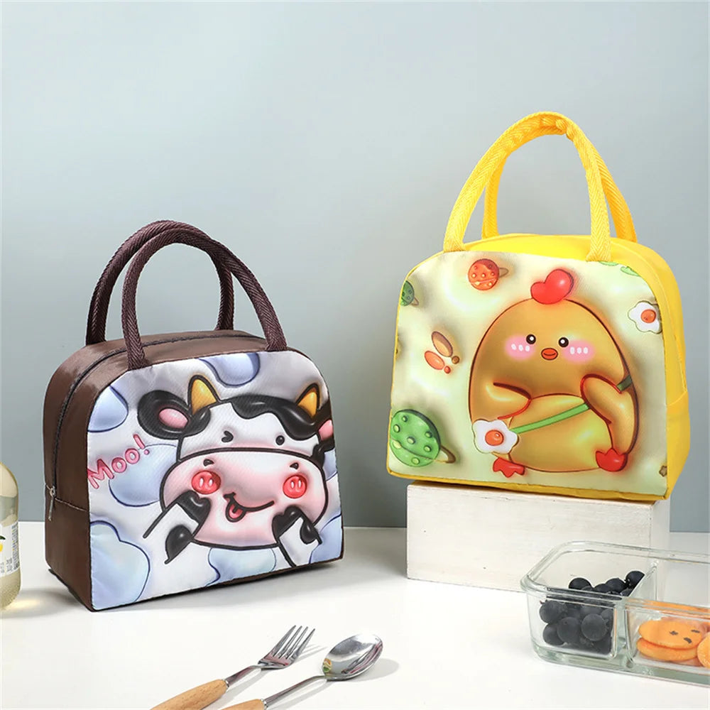 Cartoon Bento Bag – 3D Three-Dimensional Pattern Lunch Box