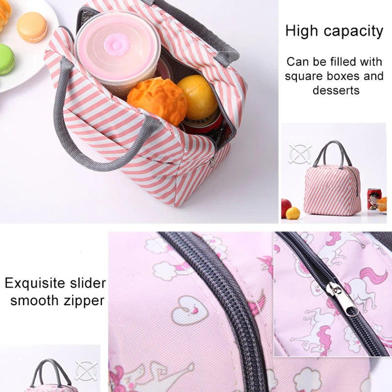 Lunch Bag Handle Insulation Cooler Bag – Portable Thermal Food Storage for Women and Kids