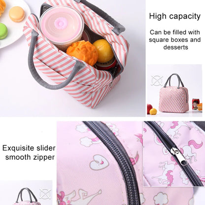 Lunch Bag Handle Insulation Cooler Bag – Portable Thermal Food Storage for Women and Kids