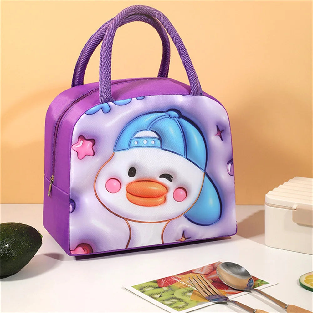 Cartoon Bento Bag – 3D Three-Dimensional Pattern Lunch Box