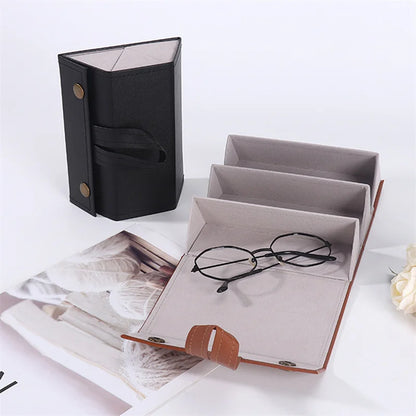 Sunglasses Organizer - Multi-Grid Travel Case for Eyewear