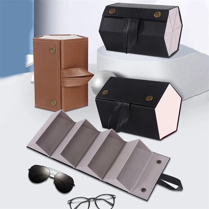 Sunglasses Organizer - Multi-Grid Travel Case for Eyewear