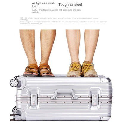 Thickened Aluminium Frame & PC Suitcase with Universal Wheels