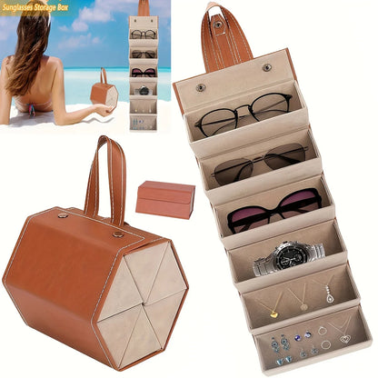 Hanging Jewelry Organizer - Dust Proof Sunglasses Storage Case