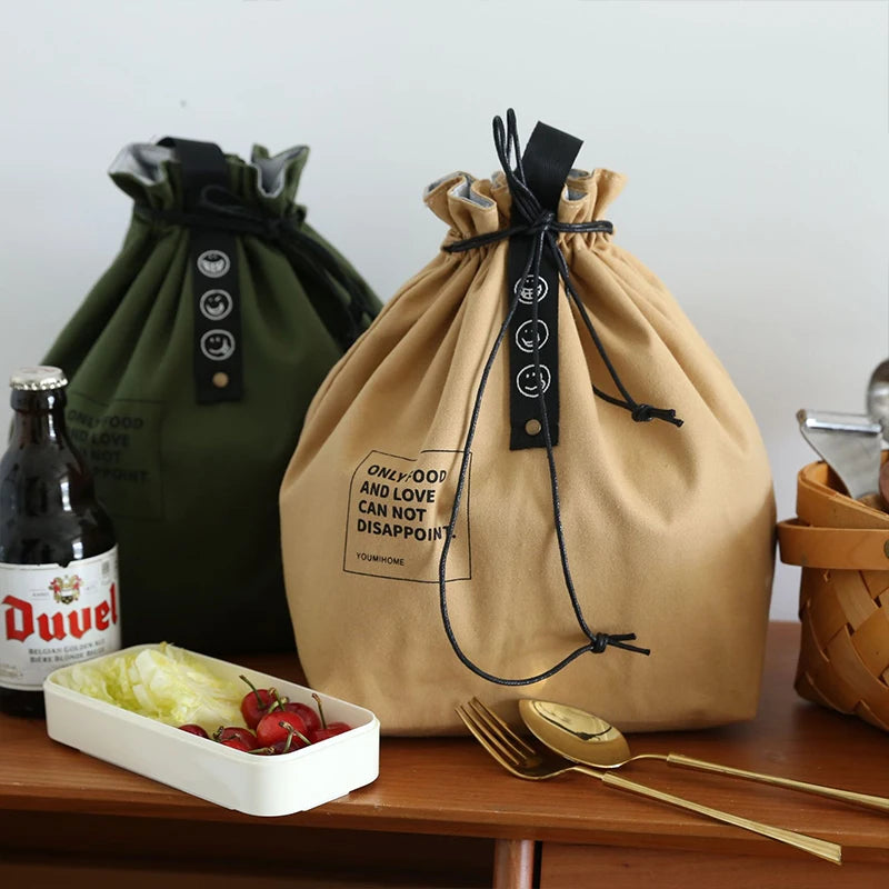 Canvas Lunch Bag - Bento Box Handbag