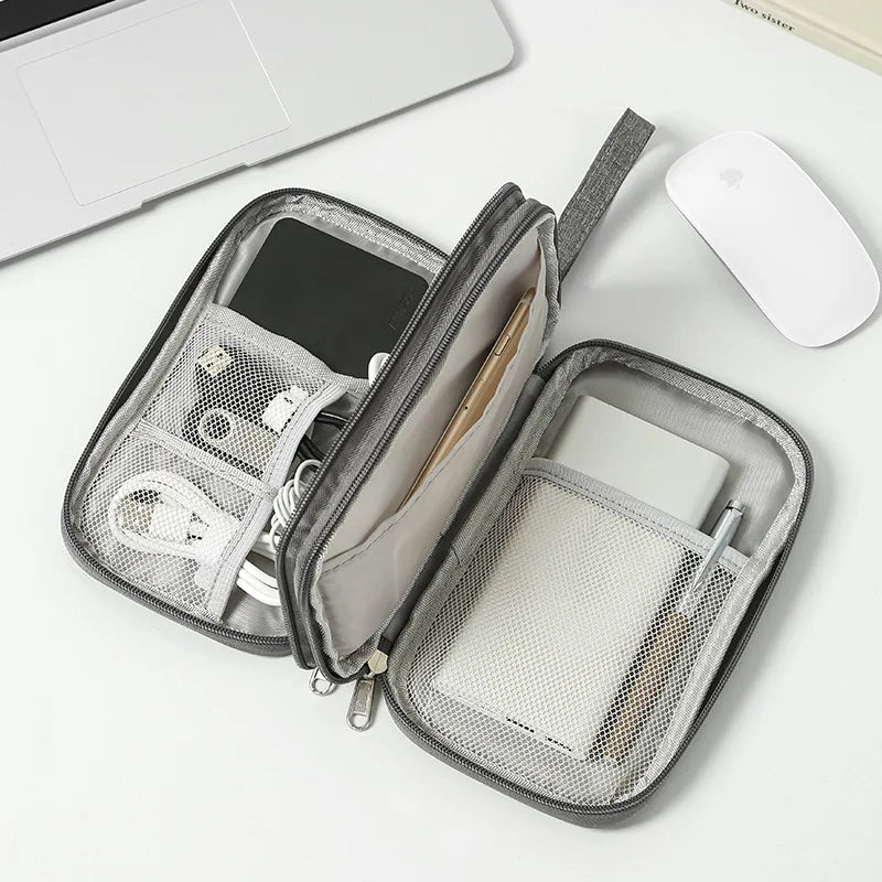 Portable Waterproof Travel Cable Organizer Pouch - Electronic Accessories Carry Case