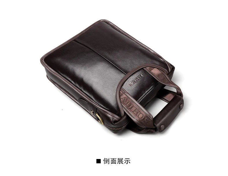 Vintage Men Briefcase – Genuine Leather Messenger Bag for Business