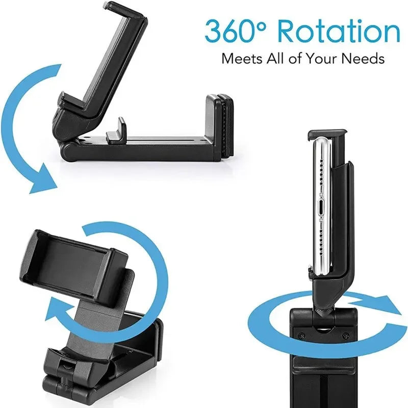 Airplane Mobile Phone Holder - Travel Portable Phone Mount with 360° Rotation