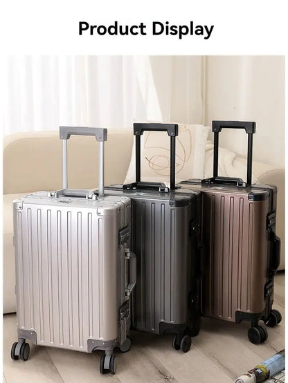 Large Capacity Durable Luggage | Aluminum, Carry-On, Boarding, Travel