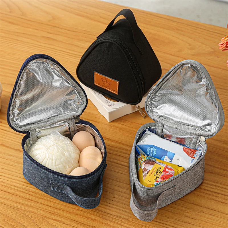 Mini Triangular Insulation Bag | Aluminum Foil Thermal Cooler Lunch Tote