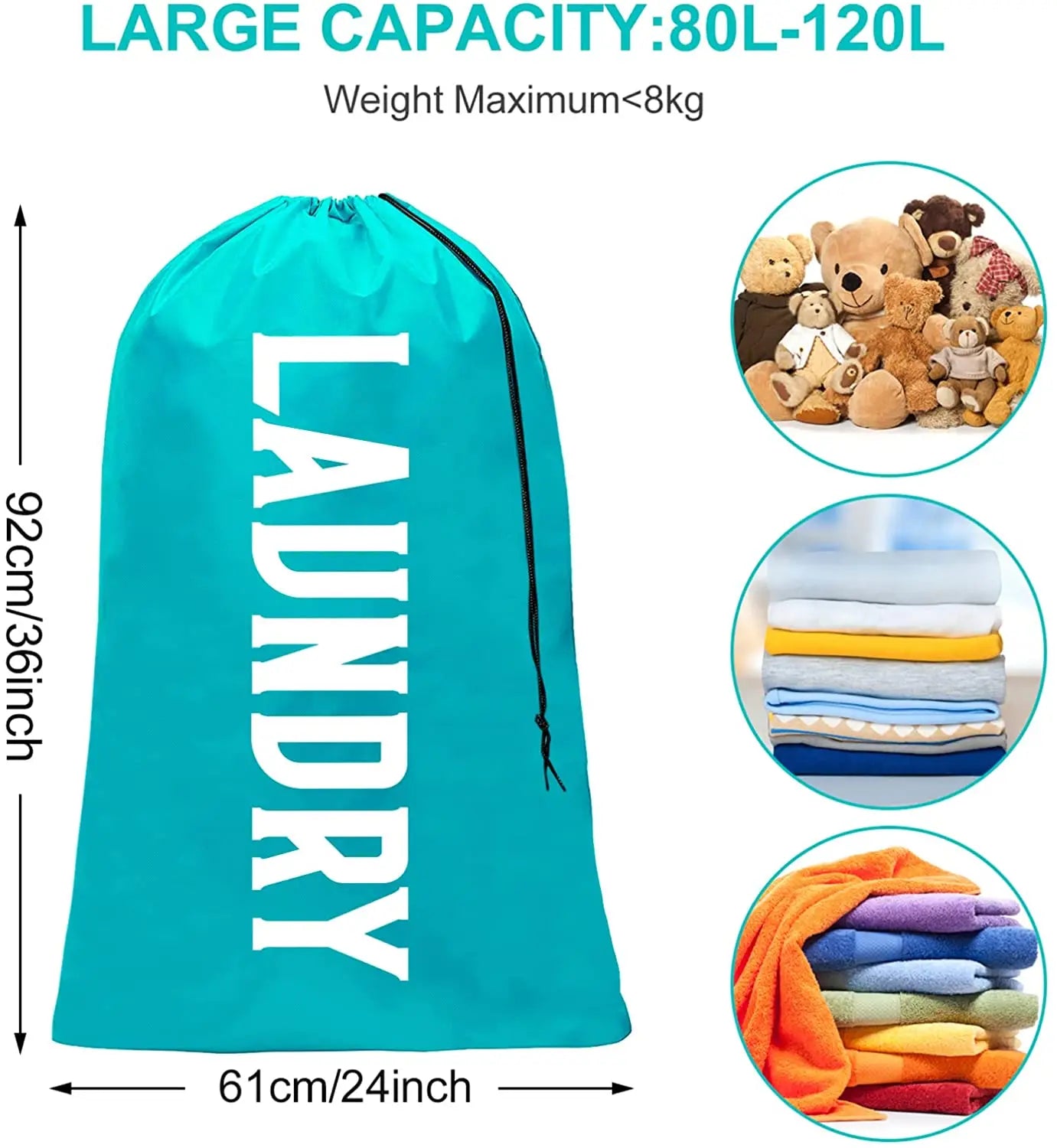 XL Travel Laundry Bags - Dirty Clothes Organizer with Extra-Large Capacity