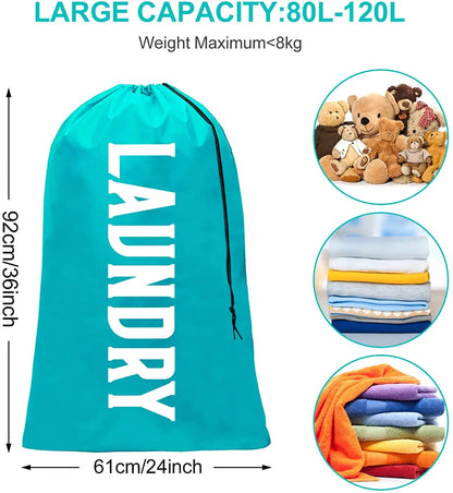 XL Travel Laundry Bags - Dirty Clothes Organizer with Extra-Large Capacity