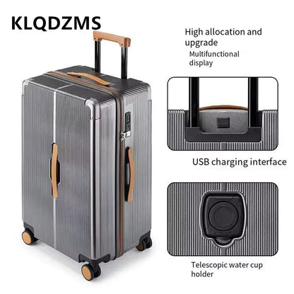 Travel Luggage ABS+PC Boarding Case – Large Capacity Trolley Suitcase with Universal Wheels