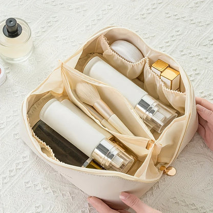 Luxury Makeup Organizer Bag – Spacious Toiletry Kit for Travel