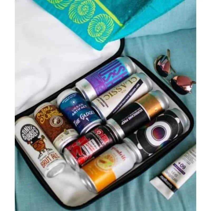 Small Portable Travel Cooler Bag - Insulated Bottle Holder for Beach, Golf, and More