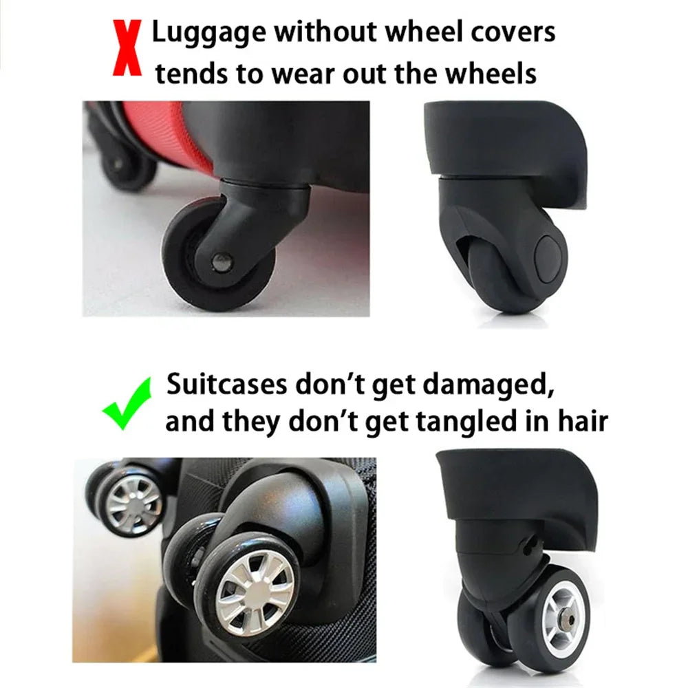 16/4PCS Silicone Wheels Protector for Luggage