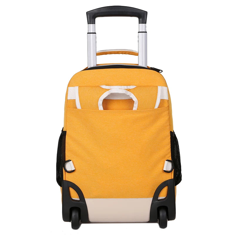 Carry-on Luggage Large Size Travel Trolly Backpack with Wheels Rolling Suitcase on Wheels Waterproof Business Laptop Luggage