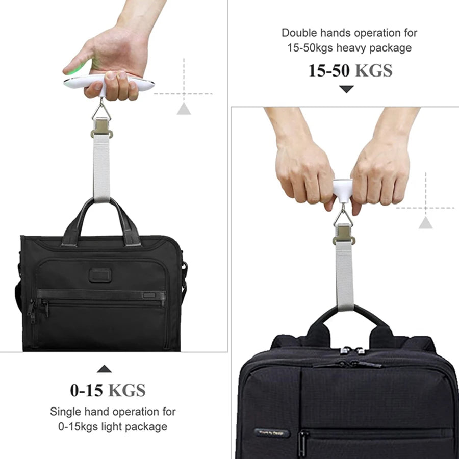 110lb/50kg High Precision Portable Digital Heavy Duty Luggage Weight Scale with Backlight and 4 Unit Conversion