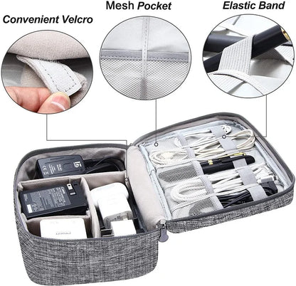 Cable Storage Bag - Waterproof Digital Electronic Organizer