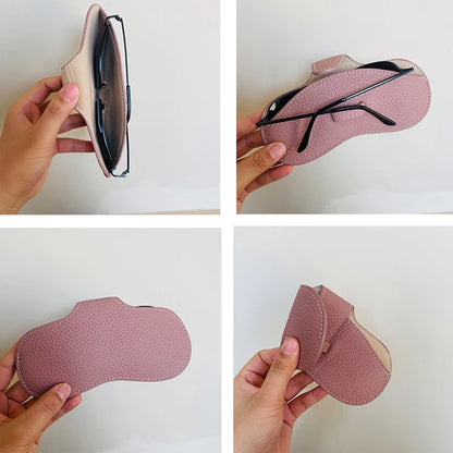 Fashionable Leather Soft Glasses Case for Women