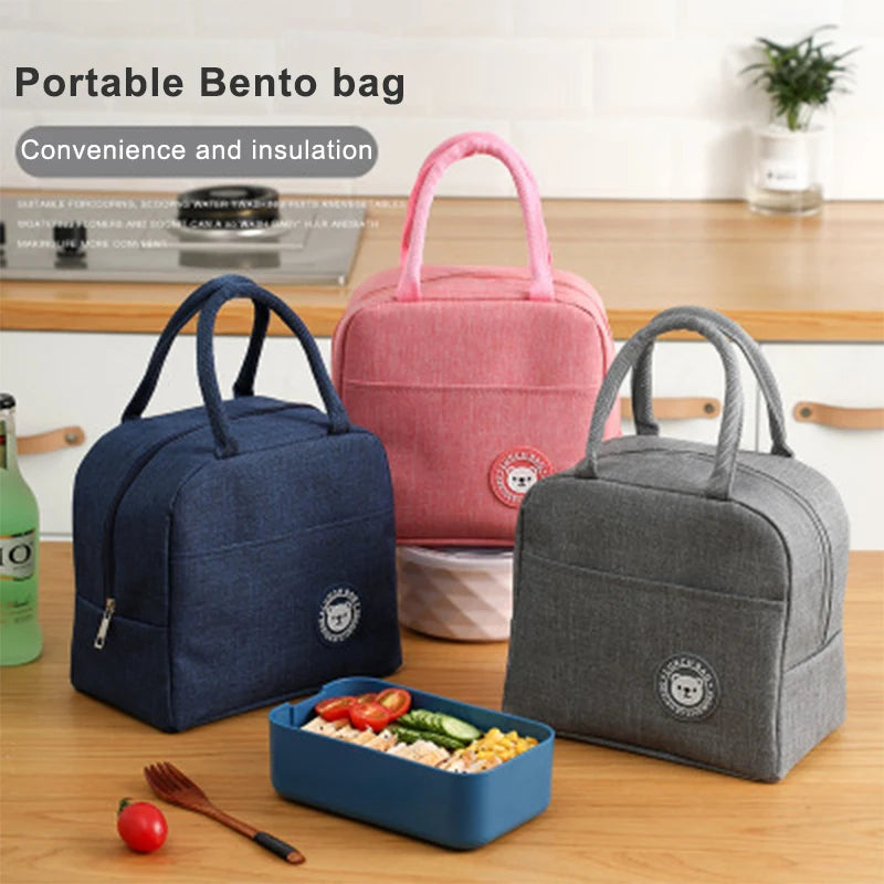 Lunch Bag Handle Insulation Cooler Bag – Portable Thermal Food Storage for Women and Kids