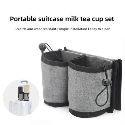 Luggage Travel Cup Holder - Fits All Suitcase Handles