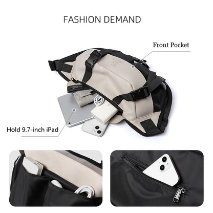 High-Quality Men's Crossbody Bag – Waterproof Nylon Chest Bag for Sport, Cycling, and Daily Use